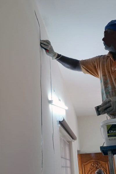 Applications of Crack Fix G+. Golden Building Chemical, Chennai