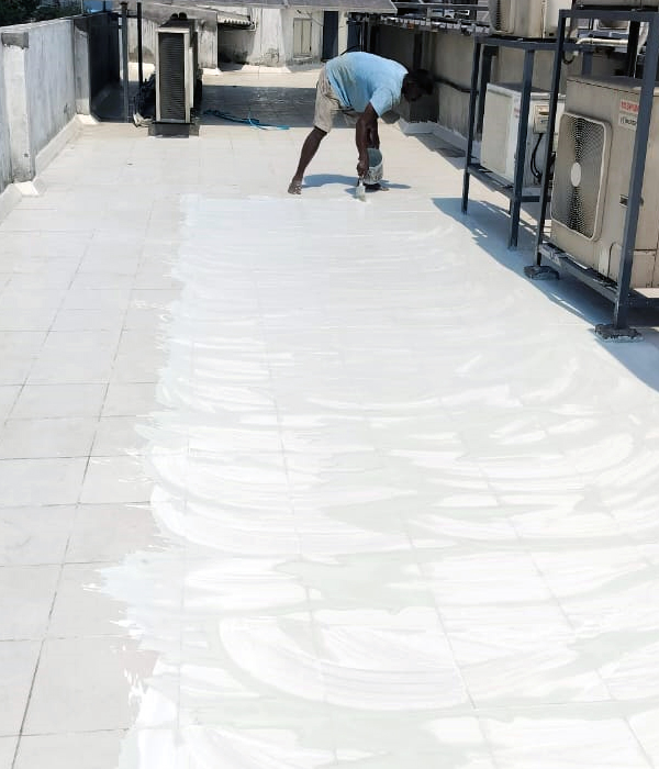 Application of Roof Seal Pro. Golden Building Chemicals, Chennai.